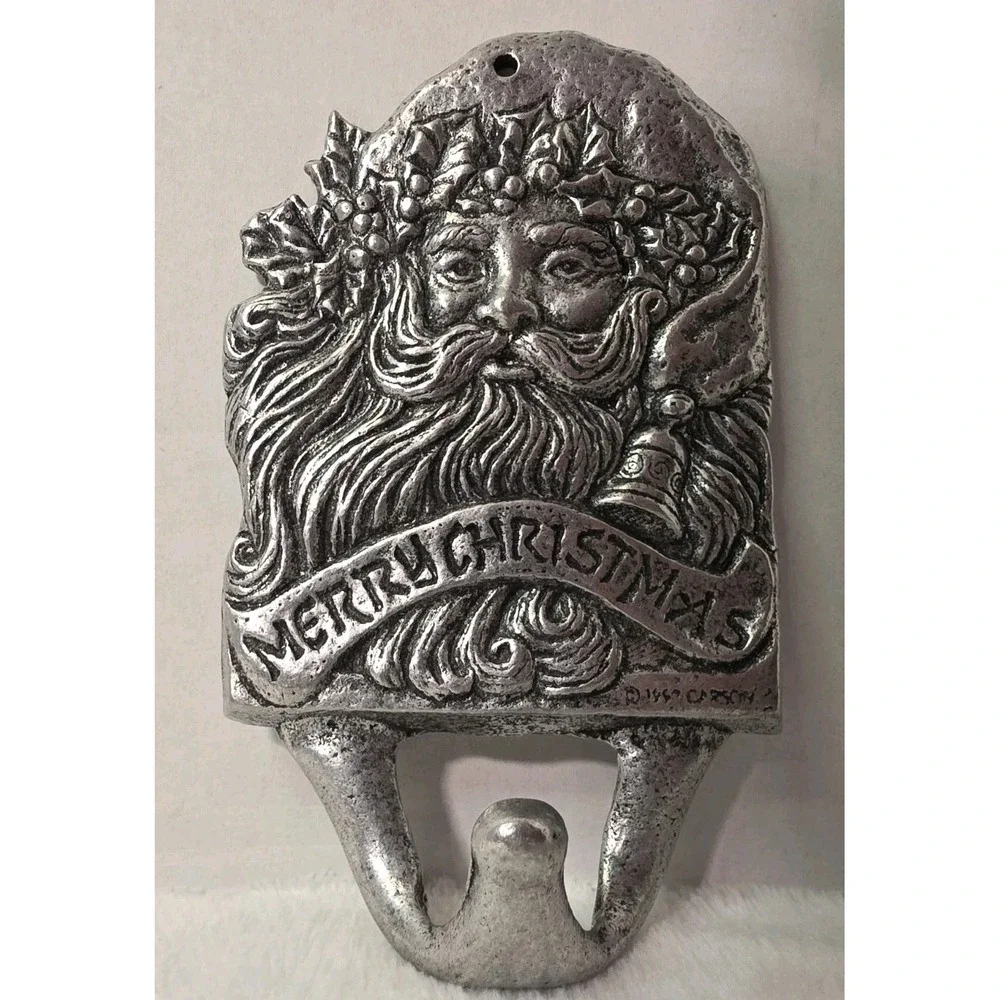 Vintage 1994 Carson Pewter Christmas‎ Santa Claus Hook 5